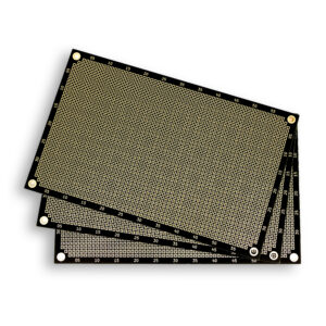 PROTOPATCH® Premium Lochrasterplatinen (3er Pack) | 160 x 100 mm | Doppelseitig | Quadratische Pads | Schwarz | NPTH | 2,54 mm Rastermaß