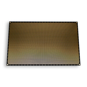 PROTOPATCH® Premium Lochrasterplatine | 320 x 200 mm | Doppelseitig | Runde Pads | Schwarz | PTH | 2,54 mm Rastermaß