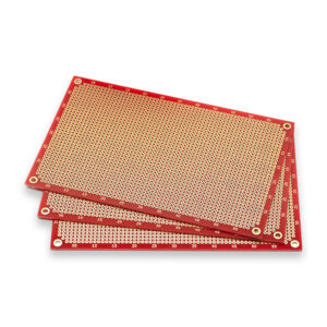 PROTOPATCH® Premium Lochrasterplatinen (3er Pack) | 160 x 100 mm | Doppelseitig | Runde Pads | Rot | PTH | 2,54 mm Rastermaß