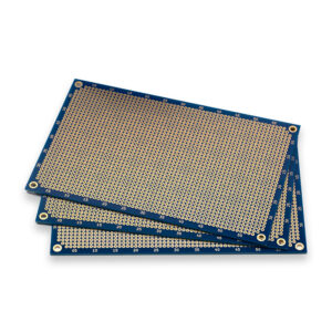 PROTOPATCH® Premium Lochrasterplatinen (3er Pack) | 160 x 100 mm | Doppelseitig | Runde Pads | Blau | PTH | 2,54 mm Rastermaß