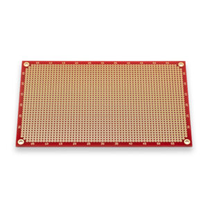 PROTOPATCH® Premium Lochrasterplatine | 160 x 100 mm | Doppelseitig | Runde Pads | Rot | PTH | 2,54 mm Rastermaß